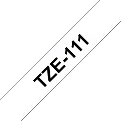 BROTHER TZe 111 Kompatibel tape 6mm, Sort tekst på Klart 8M
