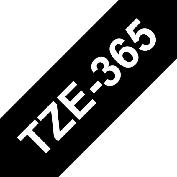 BROTHER TZe 365 Kompatibel tape 36mm, Hvid tekst på Sort  8M